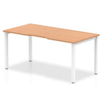 Office furniture evolve-plus-single-starter-desk Dynamic  Oak 160  Wide White Wide