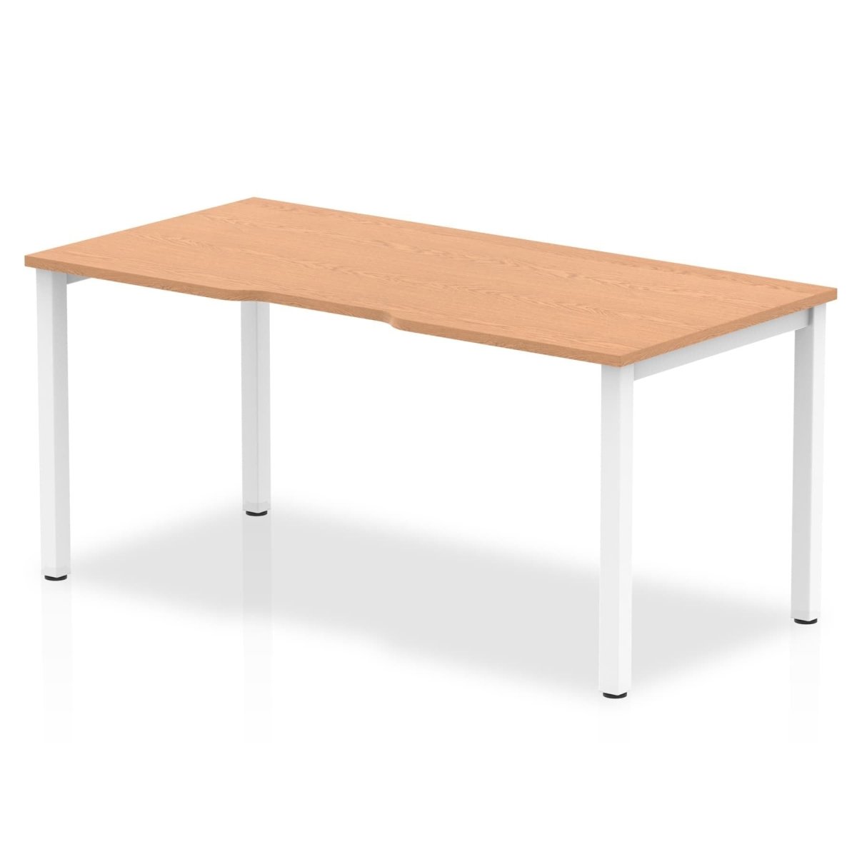 Office furniture evolve-plus-single-starter-desk Dynamic  Oak 160  Wide White Wide