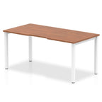 Office furniture evolve-plus-single-starter-desk Dynamic  Walnut 140  Wide White Wide