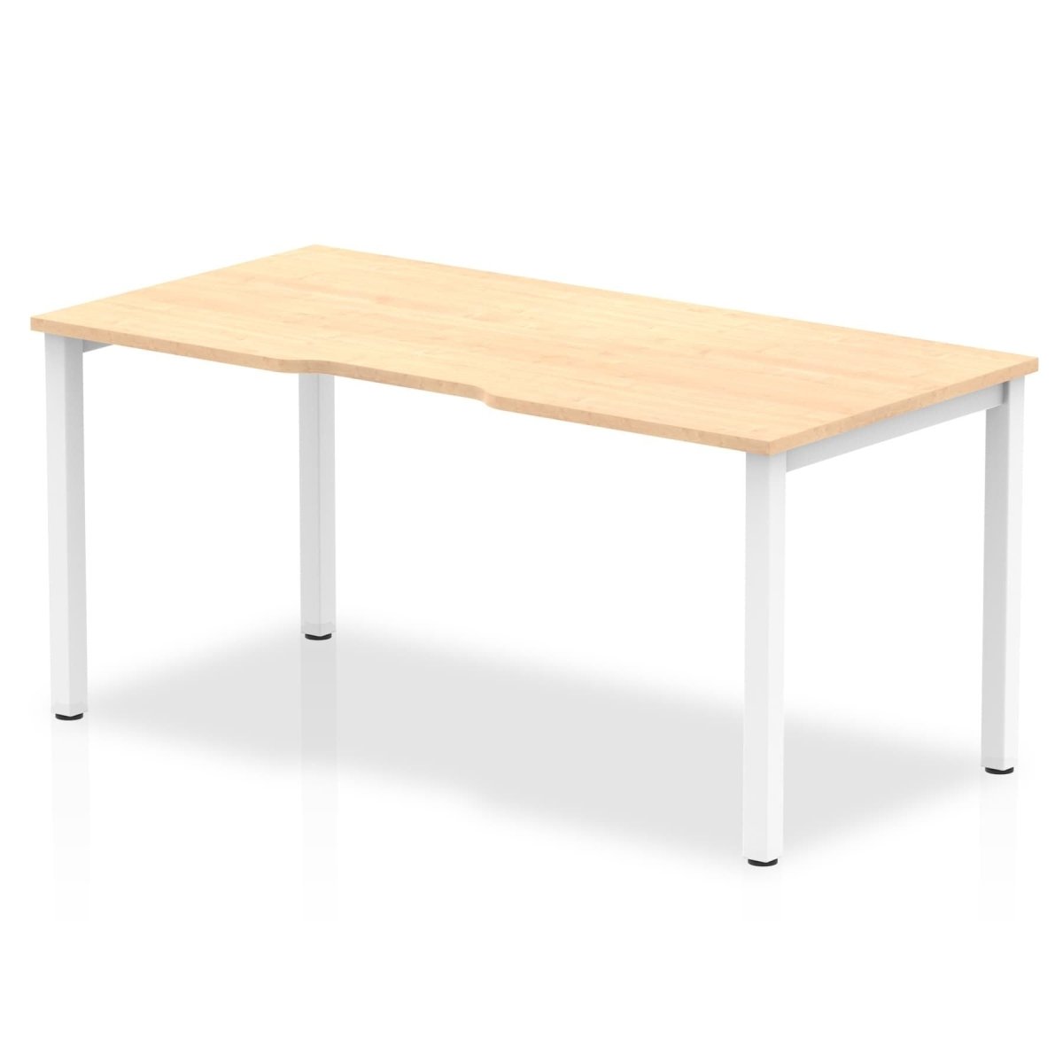 Office furniture evolve-plus-single-starter-desk Dynamic  Maple 120  Wide White Wide