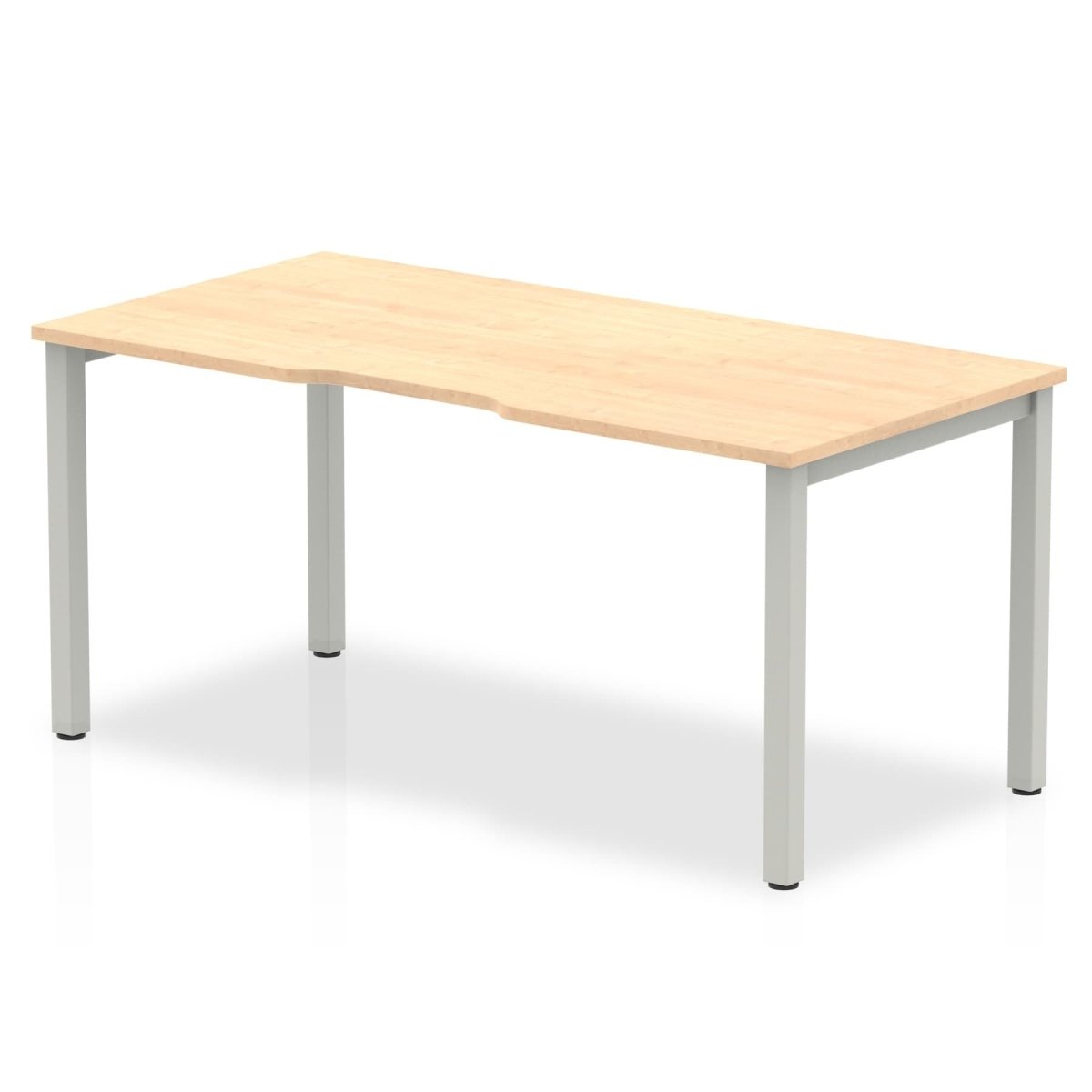 Office furniture evolve-plus-single-starter-desk Dynamic  Maple 140  Wide Silver Wide