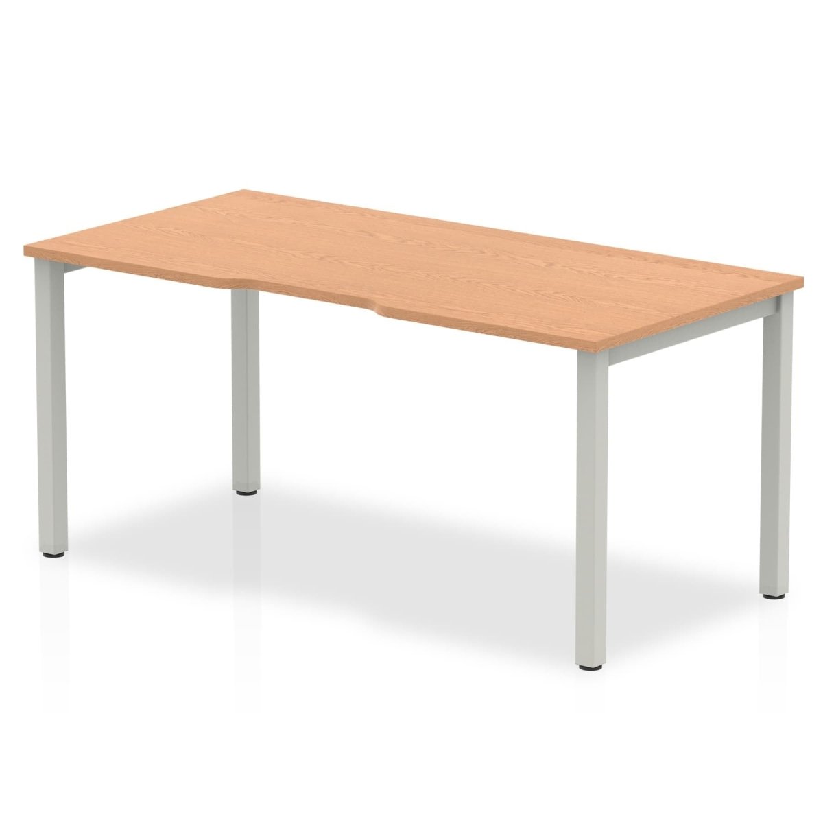Office furniture evolve-plus-single-starter-desk Dynamic  Oak 140  Wide Silver Wide
