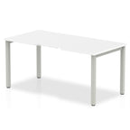Office furniture evolve-plus-single-starter-desk Dynamic  White 120  Wide Silver Wide