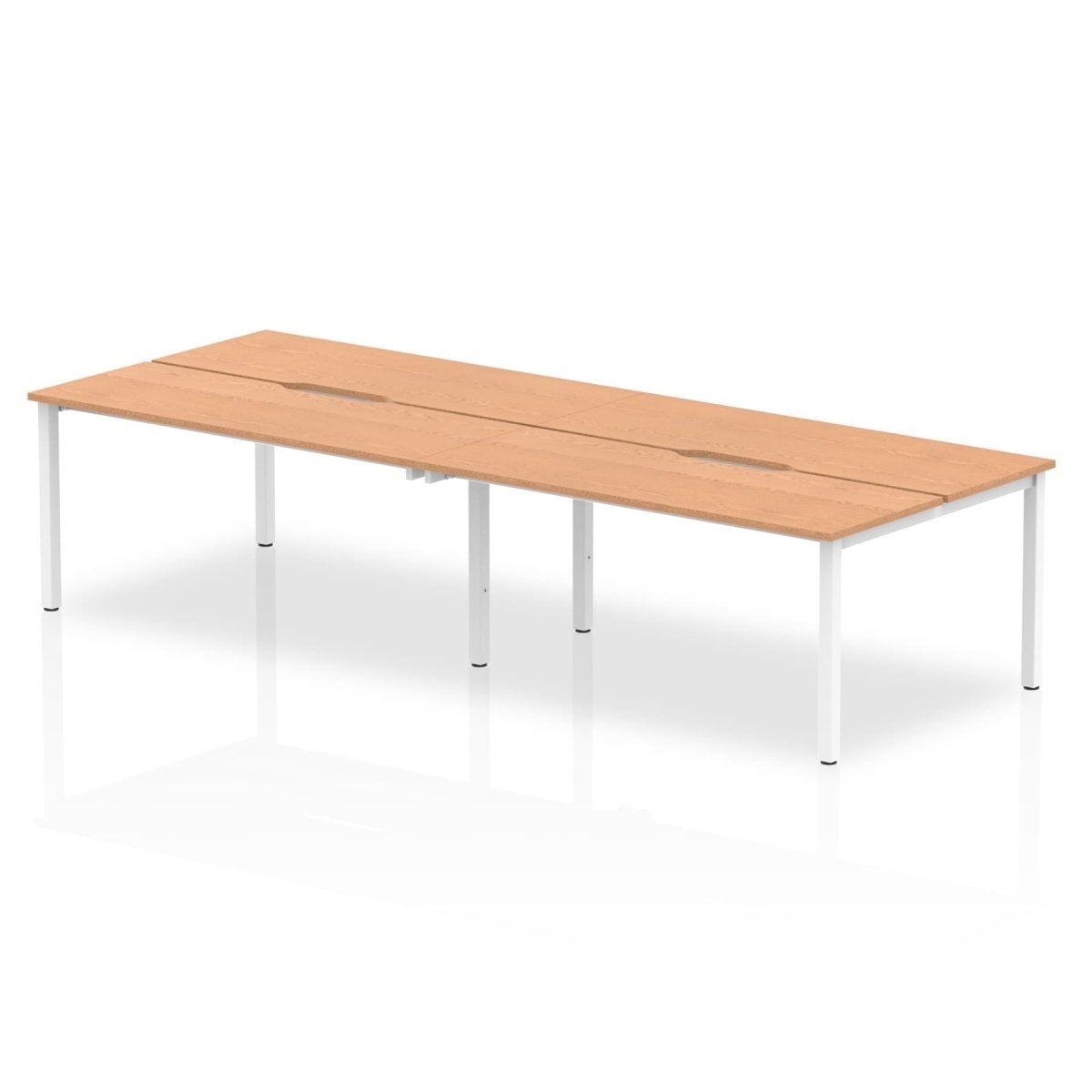 Office furniture evolve-plus-b2b-desk-4-person Dynamic  Oak 140 Wide