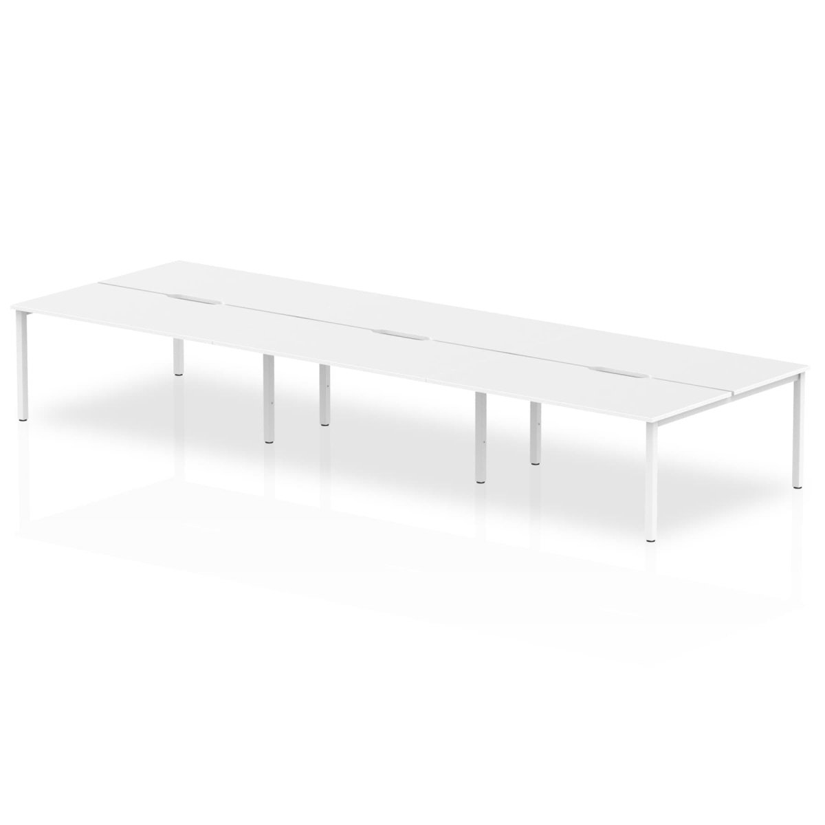Office furniture evolve-plus-b2b-desk-6-person Dynamic  White White  160 Wide
