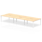 Office furniture evolve-plus-b2b-desk-6-person Dynamic  Walnut White  160 Wide