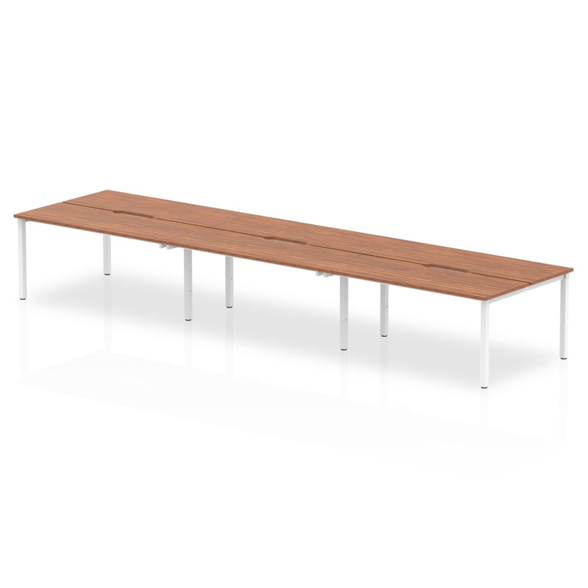 Office furniture evolve-plus-b2b-desk-6-person Dynamic  Grey Oak White  120 Wide