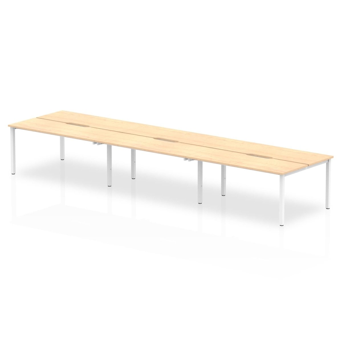 Office furniture evolve-plus-b2b-desk-6-person Dynamic  Beech White  160 Wide