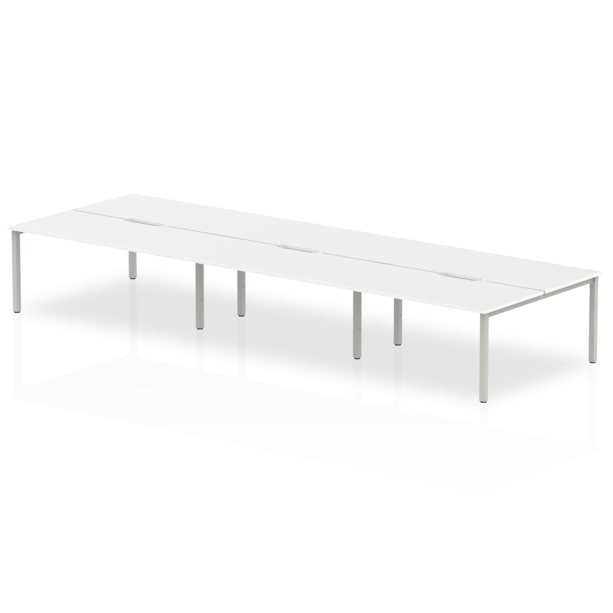 Office furniture evolve-plus-b2b-desk-6-person Dynamic  White White  140 Wide