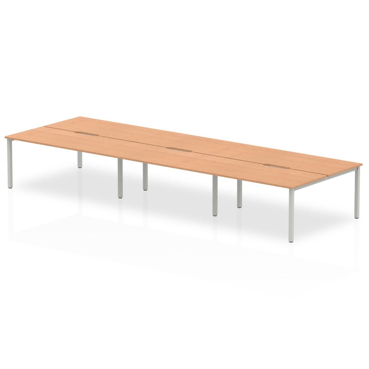 Office furniture evolve-plus-b2b-desk-6-person Dynamic  White Silver  120 Wide