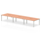 Office furniture evolve-plus-b2b-desk-6-person Dynamic  Maple Silver  120 Wide