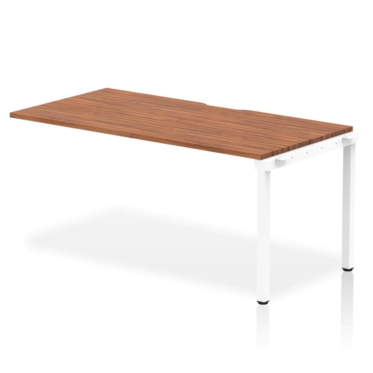 Office furniture evolve-plus-single-row-extension-desk Dynamic  Walnut 140  Wide White Wide