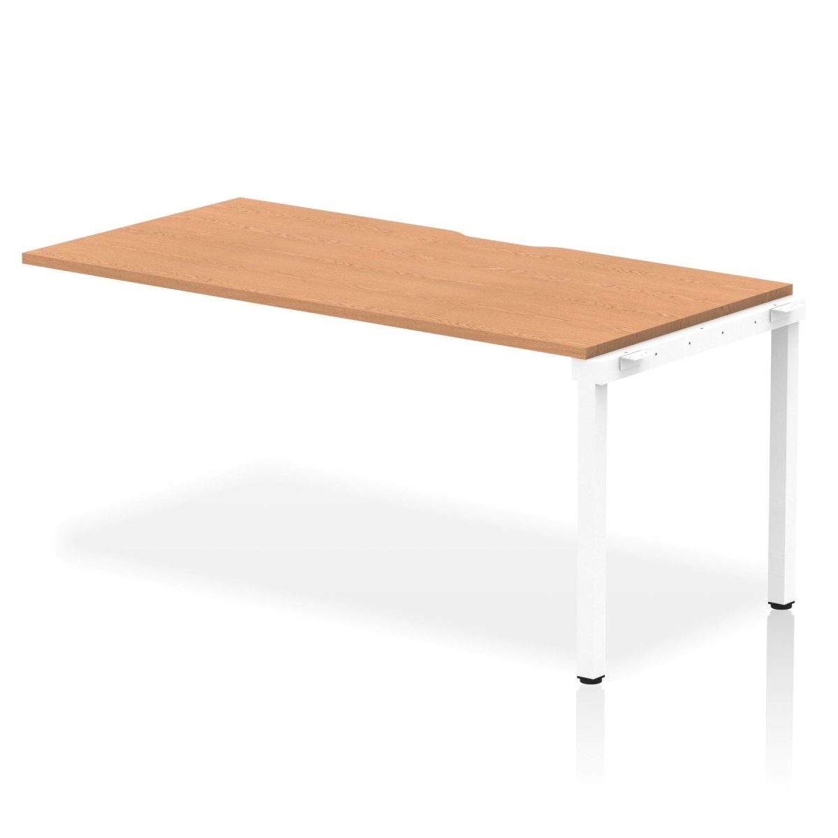 Office furniture evolve-plus-single-row-extension-desk Dynamic  Oak 140  Wide White Wide