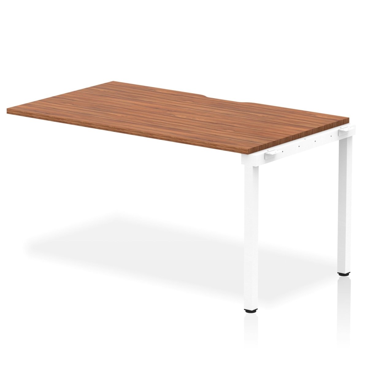 Office furniture evolve-plus-single-row-extension-desk Dynamic  Walnut 120  Wide White Wide