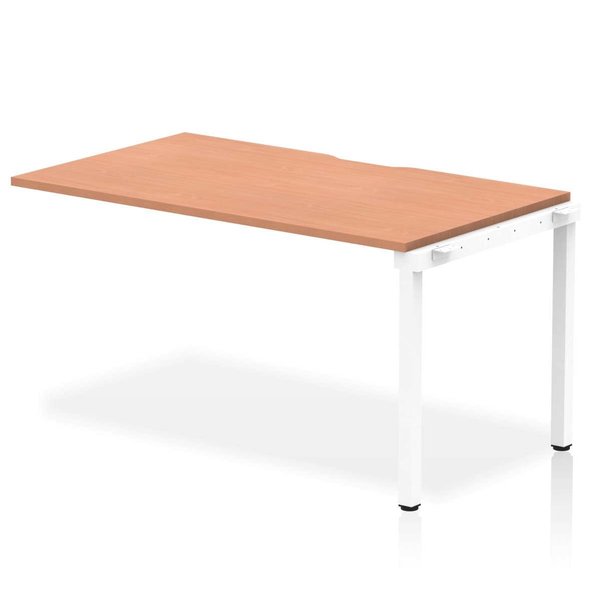 Office furniture evolve-plus-single-row-extension-desk Dynamic  Beech 120  Wide White Wide