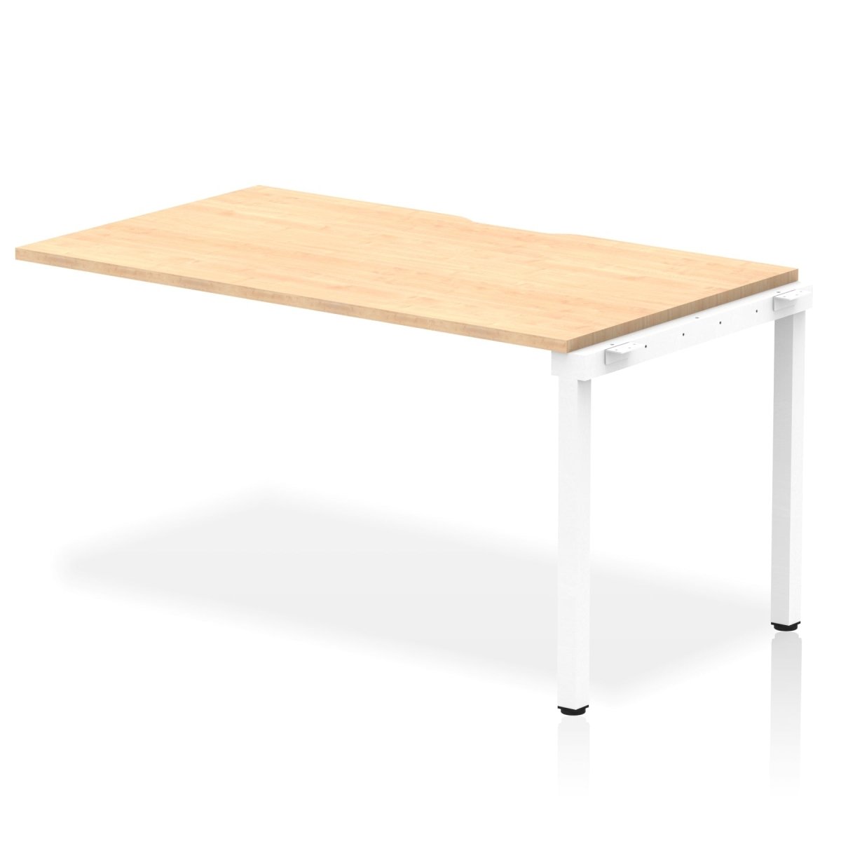 Office furniture evolve-plus-single-row-extension-desk Dynamic  Maple 120  Wide White Wide