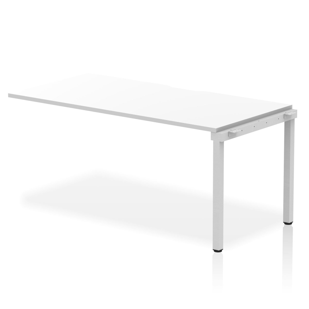 Office furniture evolve-plus-single-row-extension-desk Dynamic  White 140  Wide Silver Wide