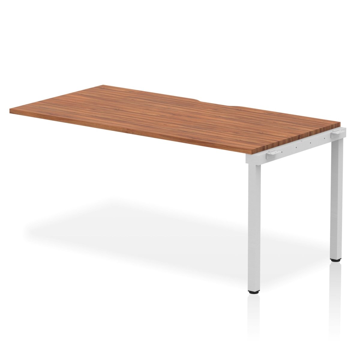 Office furniture evolve-plus-single-row-extension-desk Dynamic  Walnut 140  Wide Silver Wide