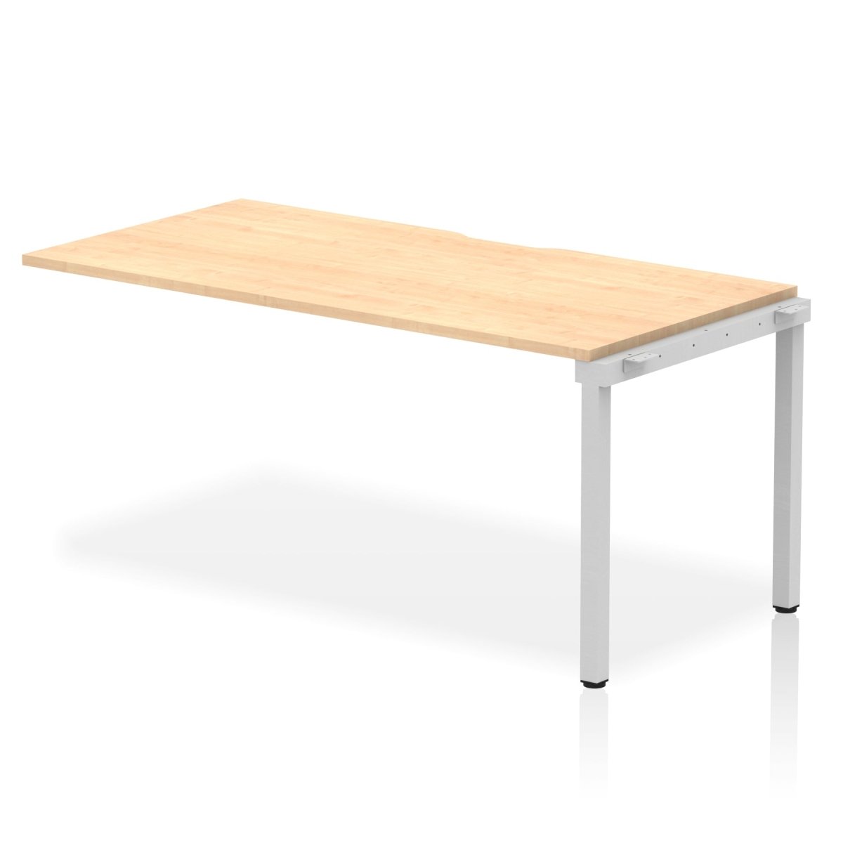 Office furniture evolve-plus-single-row-extension-desk Dynamic  Maple 140  Wide Silver Wide