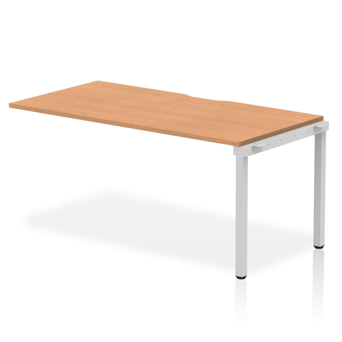Office furniture evolve-plus-single-row-extension-desk Dynamic  Oak 140  Wide Silver Wide