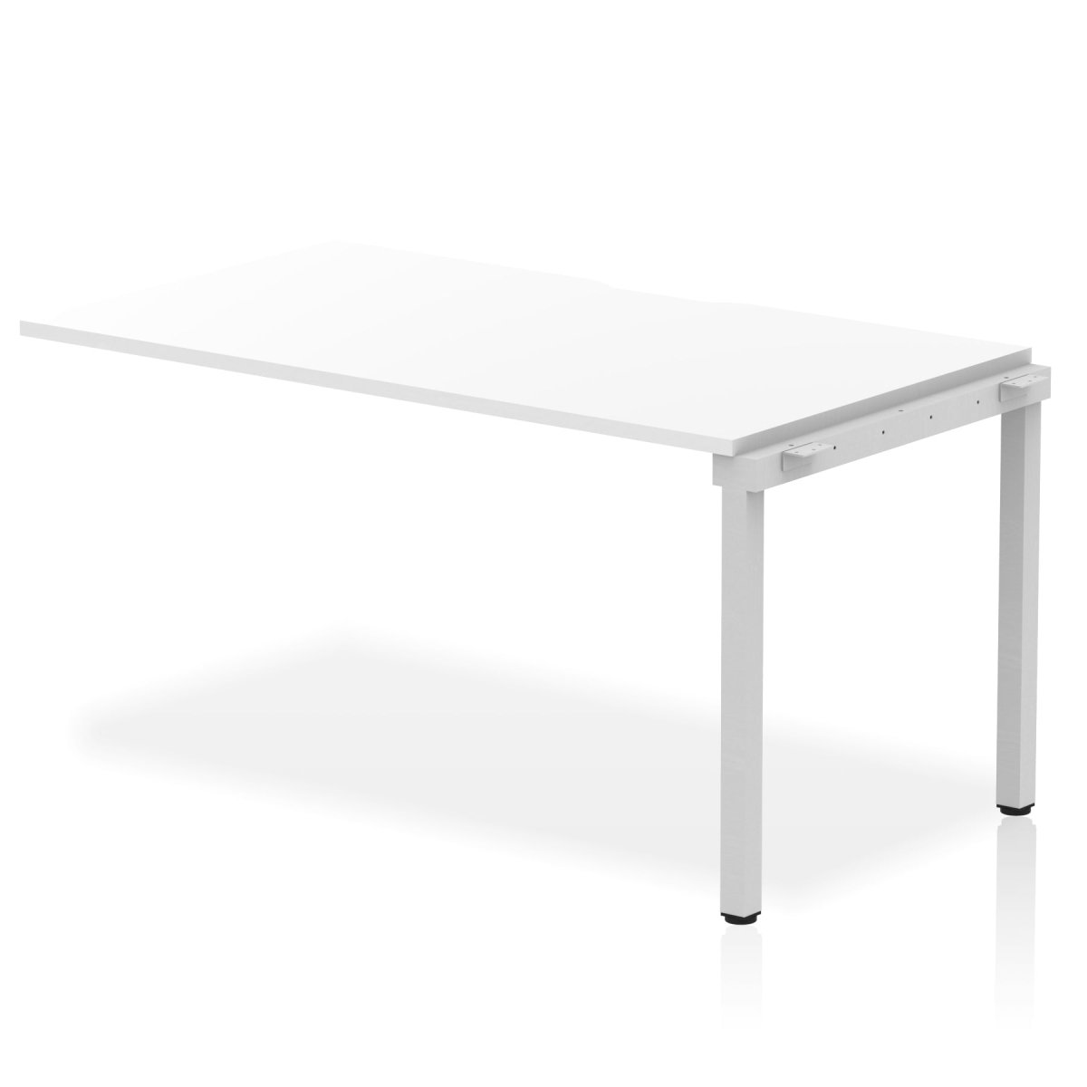 Office furniture evolve-plus-single-row-extension-desk Dynamic  White 120  Wide Silver Wide