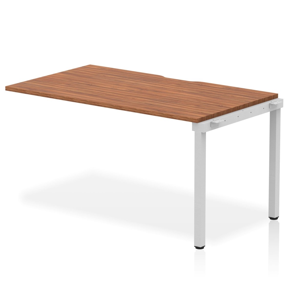 Office furniture evolve-plus-single-row-extension-desk Dynamic  Walnut 120  Wide Silver Wide