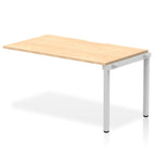 Office furniture evolve-plus-single-row-extension-desk Dynamic  Maple 120  Wide Silver Wide
