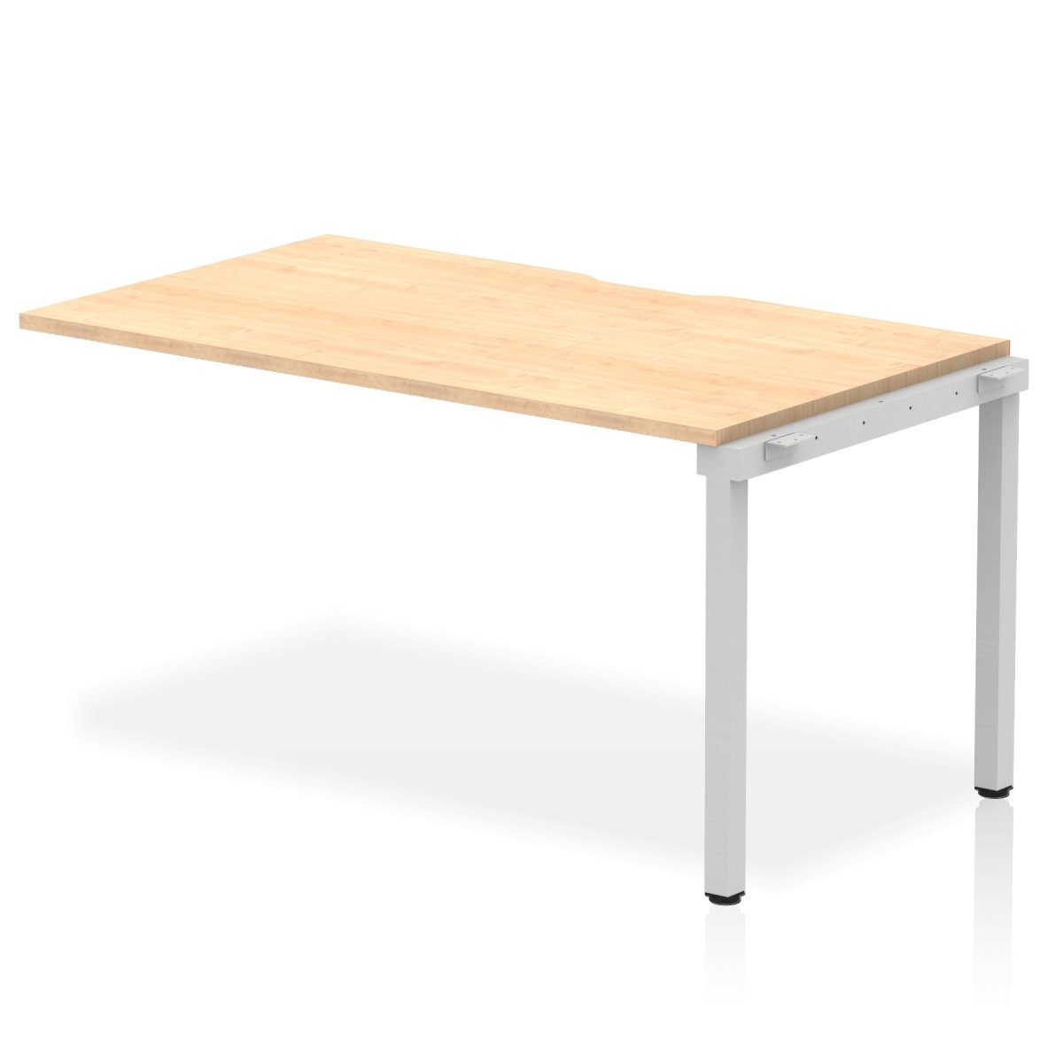 Office furniture evolve-plus-single-row-extension-desk Dynamic  Maple 120  Wide Silver Wide