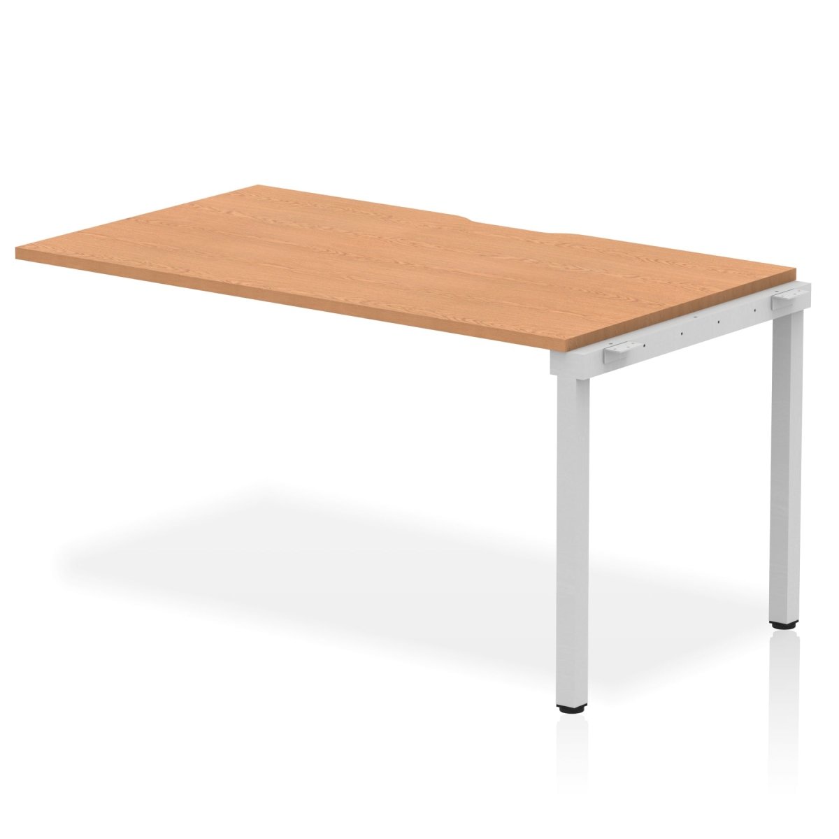 Office furniture evolve-plus-single-row-extension-desk Dynamic  Oak 120  Wide Silver Wide