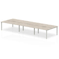 Office furniture evolve-plus-b2b-desk-6-person Dynamic  Beech Silver  160 Wide