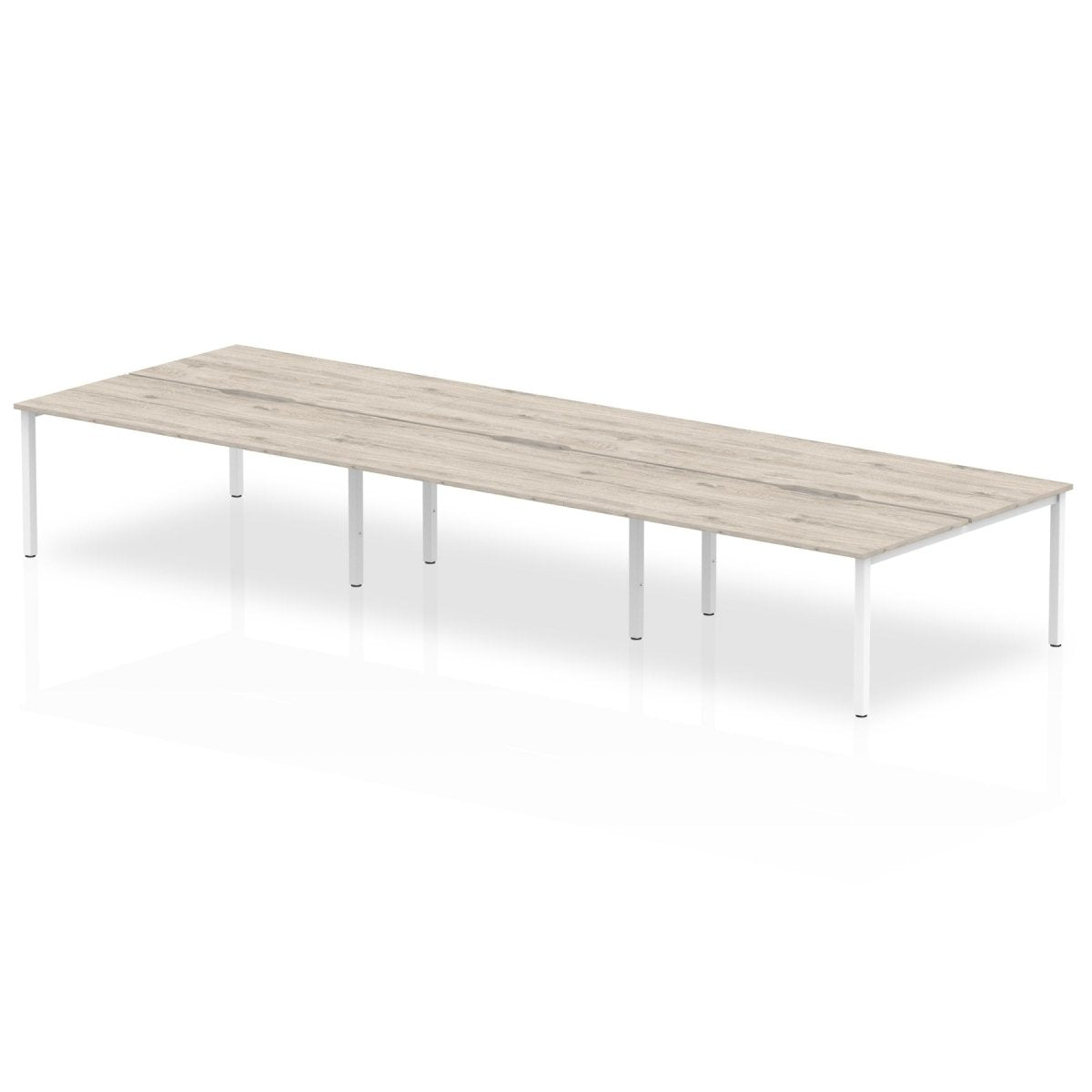 Office furniture evolve-plus-b2b-desk-6-person Dynamic  Maple White  120 Wide