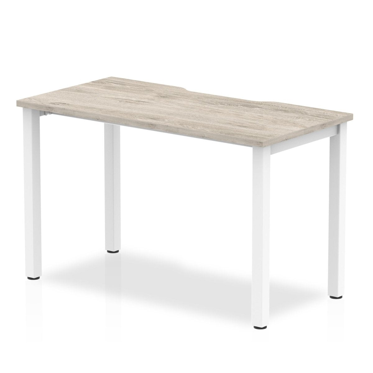 Office furniture evolve-plus-single-starter-desk Dynamic  Grey Oak 120  Wide White Wide