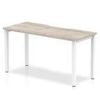 Office furniture evolve-plus-single-starter-desk Dynamic  Grey Oak 140  Wide White Wide