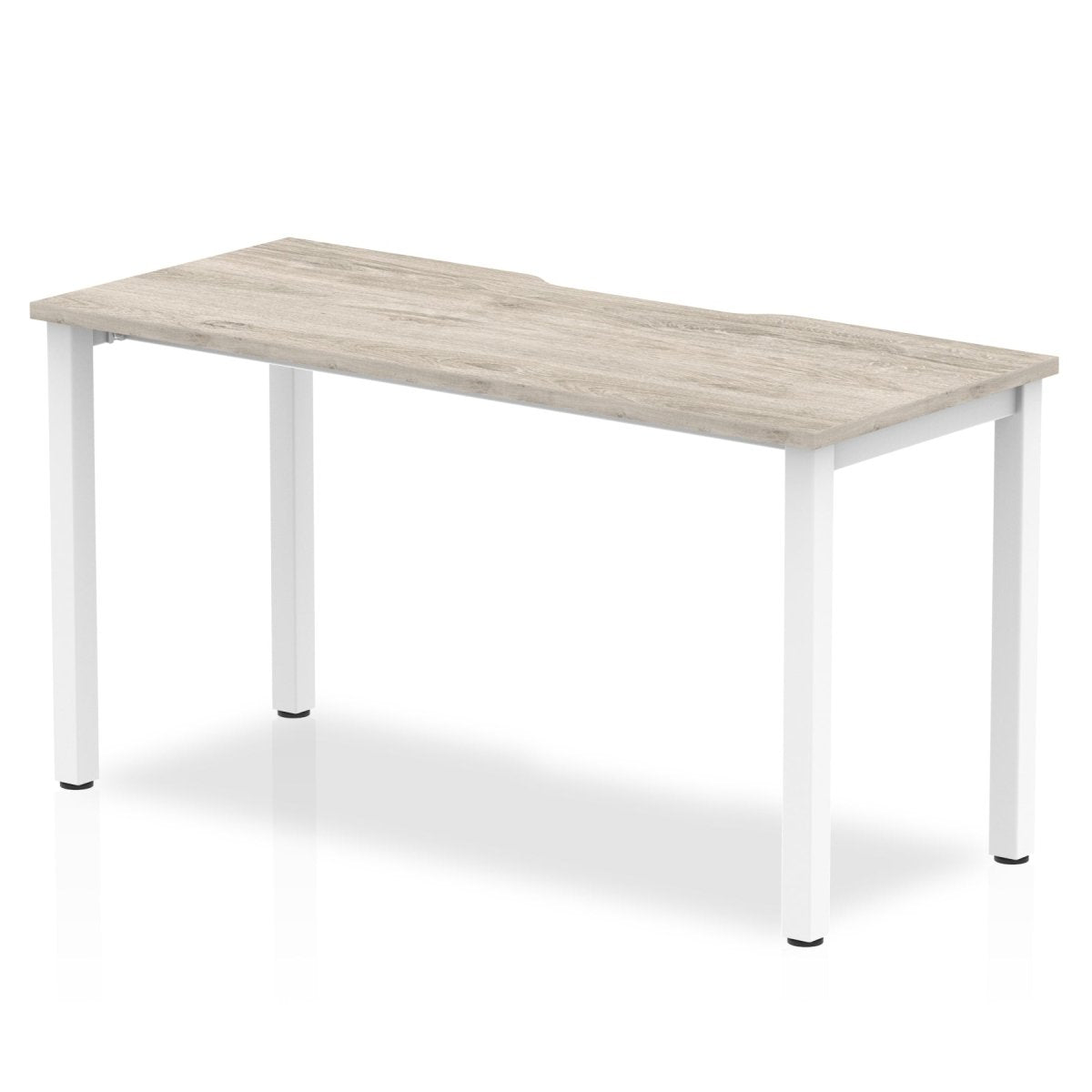 Office furniture evolve-plus-single-starter-desk Dynamic  Grey Oak 140  Wide White Wide