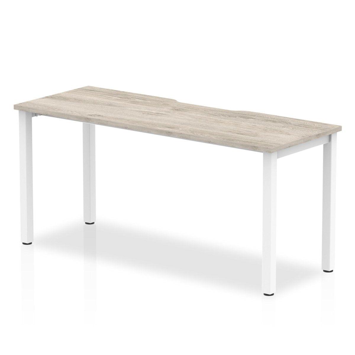 Office furniture evolve-plus-single-starter-desk Dynamic  Grey Oak 160  Wide White Wide