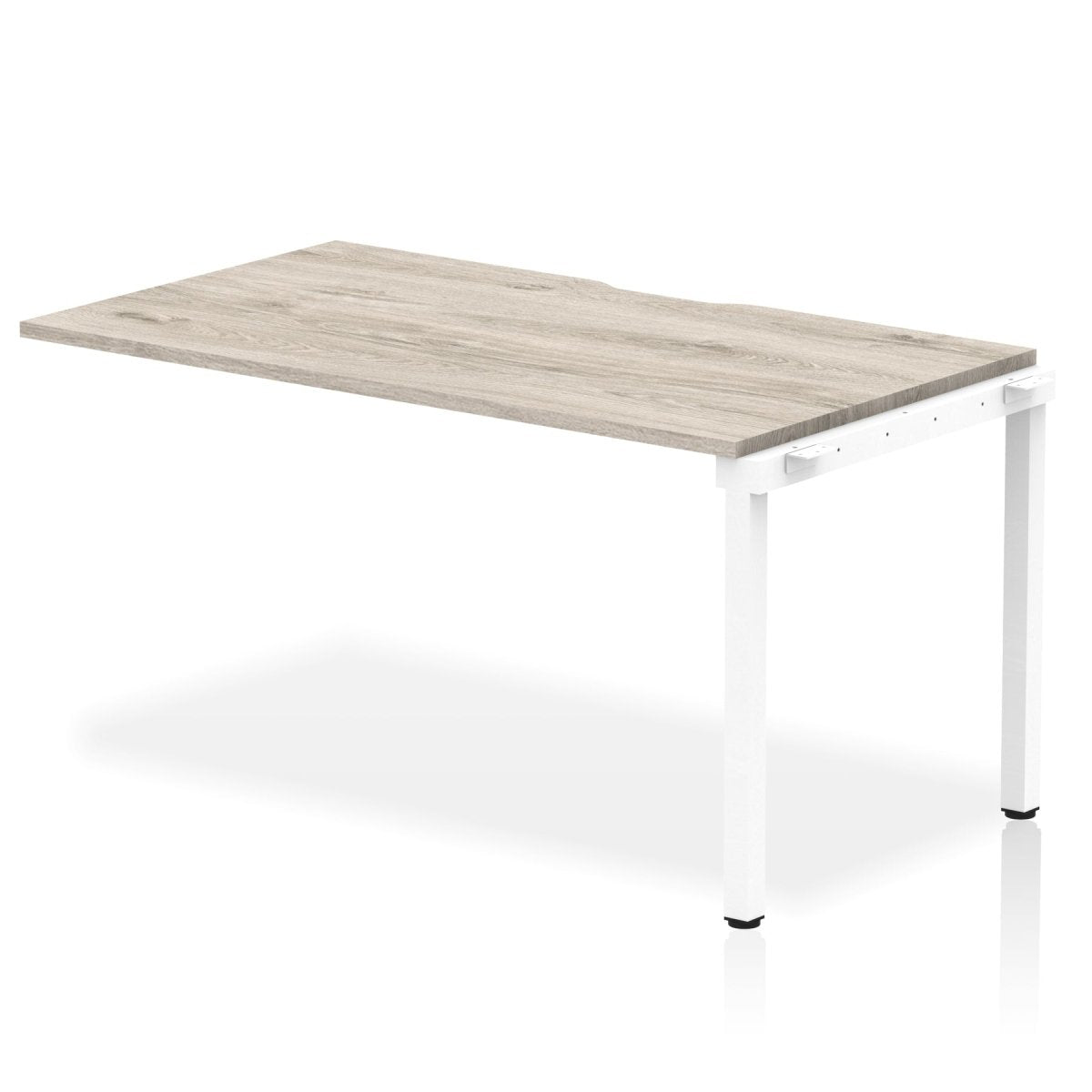 Office furniture evolve-plus-single-row-extension-desk Dynamic  Grey Oak 120  Wide White Wide