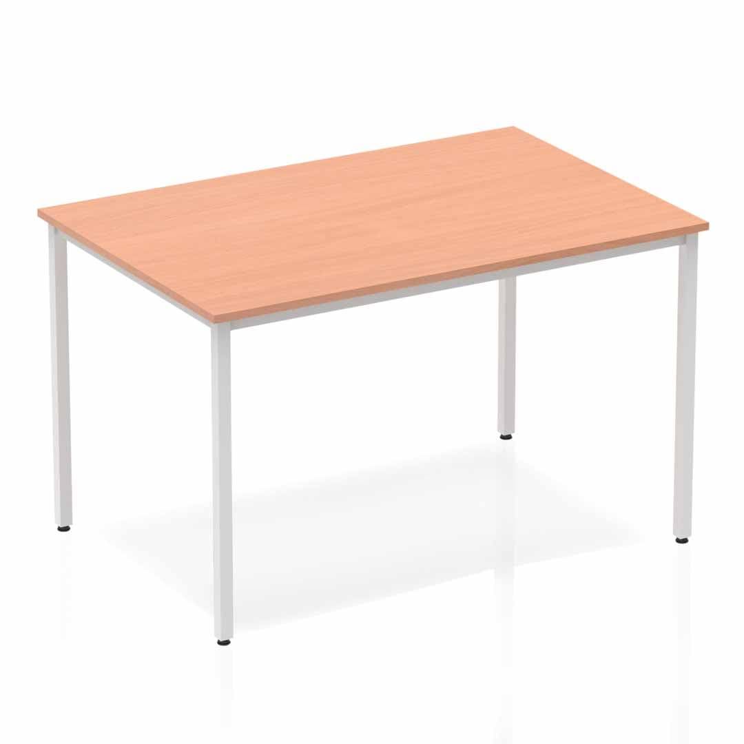Office Table Impulse Straight Box Frame Leg by Dynamic Beech 120 Wide 