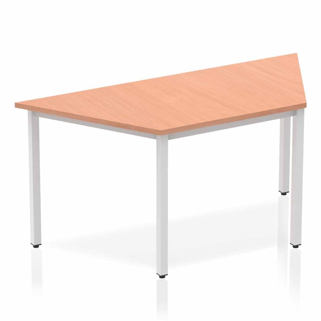 Office Table Impulse Trapezium Box Frame Leg by Dynamic Beech 160 Wide 