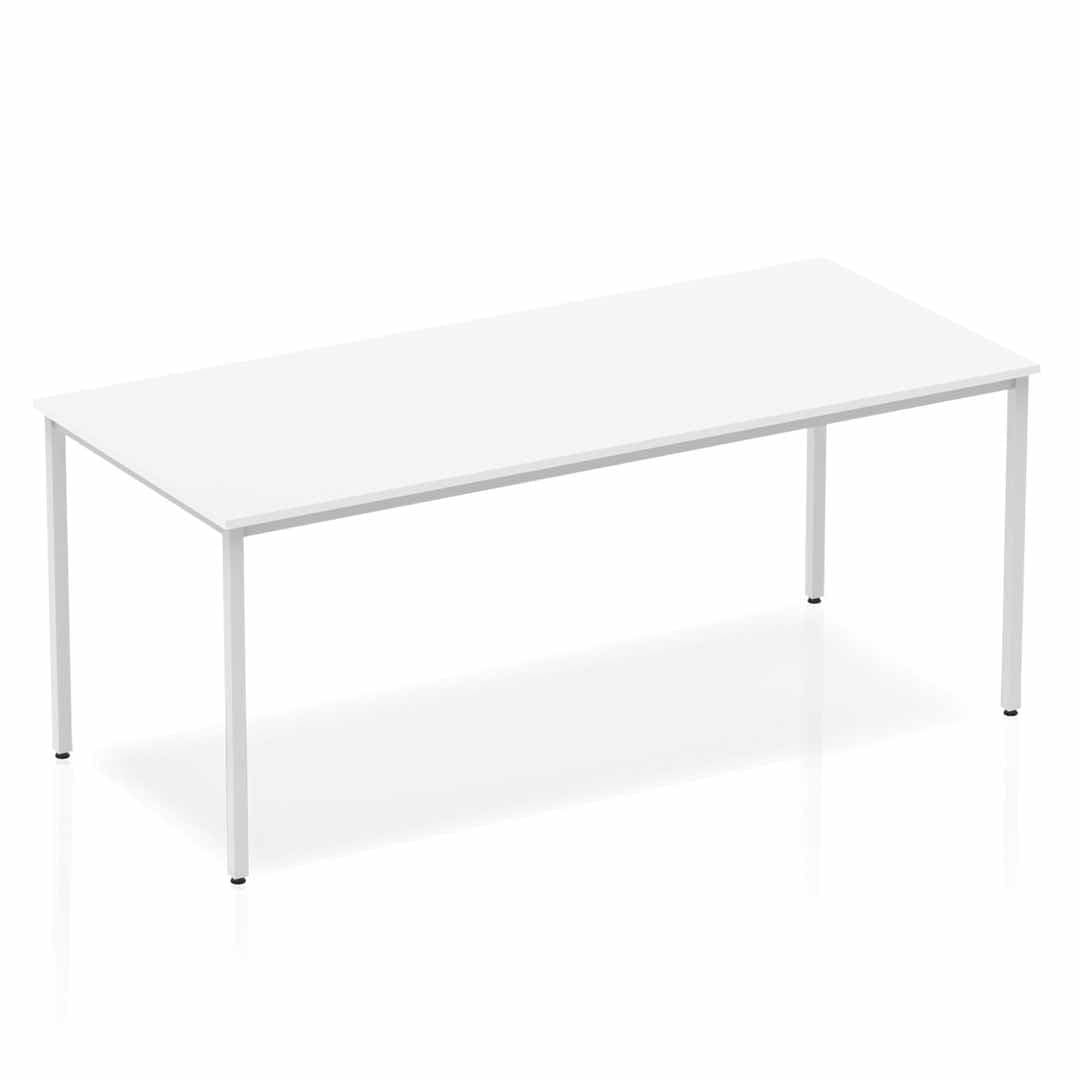 Office furniture impulse-straight-table-box-frame-leg Dynamic  White 180 Wide 