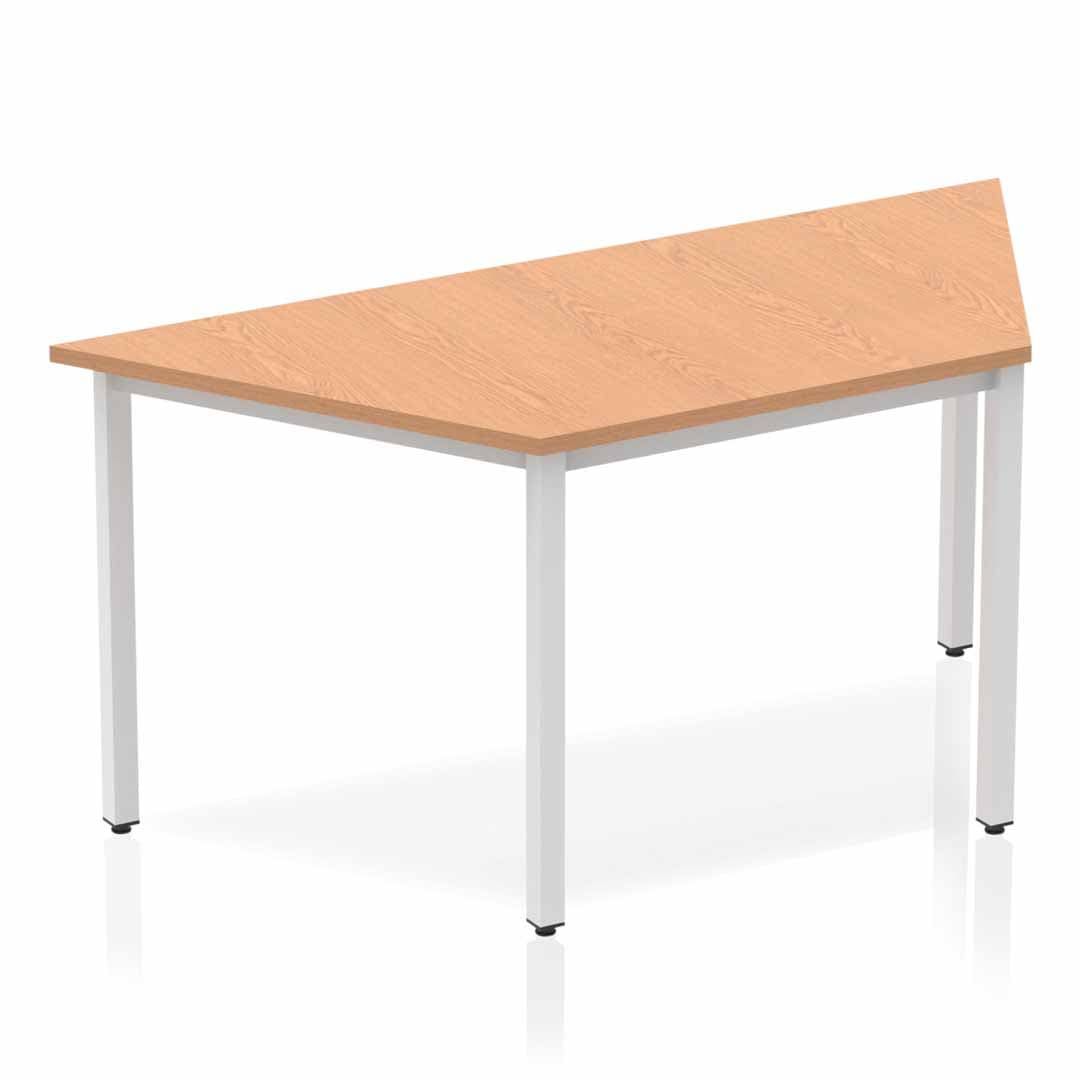 Office furniture impulse-trapezium-table-box-frame-leg Dynamic  Oak 160 Wide 