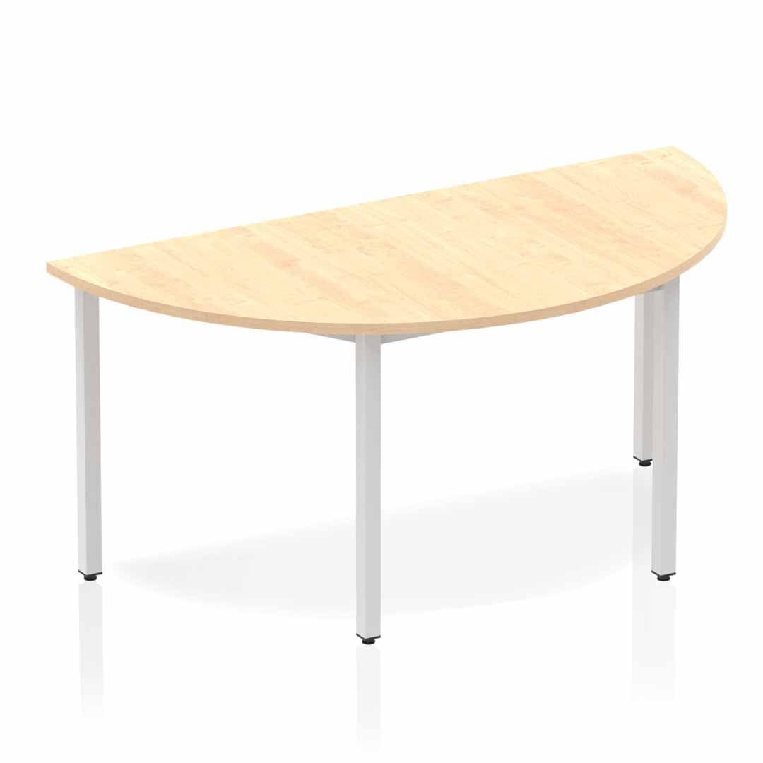 Office furniture impulse-semi-circle-table-box-frame-leg Dynamic  Maple 160 Wide 