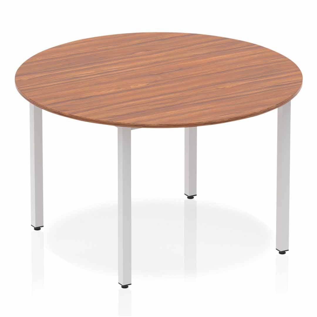 Office furniture impulse-circle-table-with-box-frame-leg Dynamic  Walnut 120 Wide