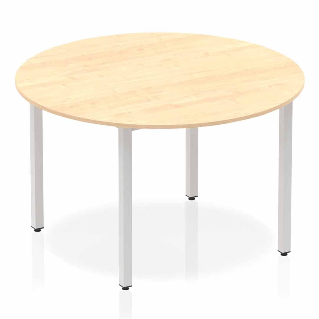 Office furniture impulse-circle-table-with-box-frame-leg Dynamic  Maple 120 Wide