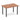 Office furniture impulse-120cm-straight-table-with-post-leg Dynamic  Walnut Desk  BlackLeg