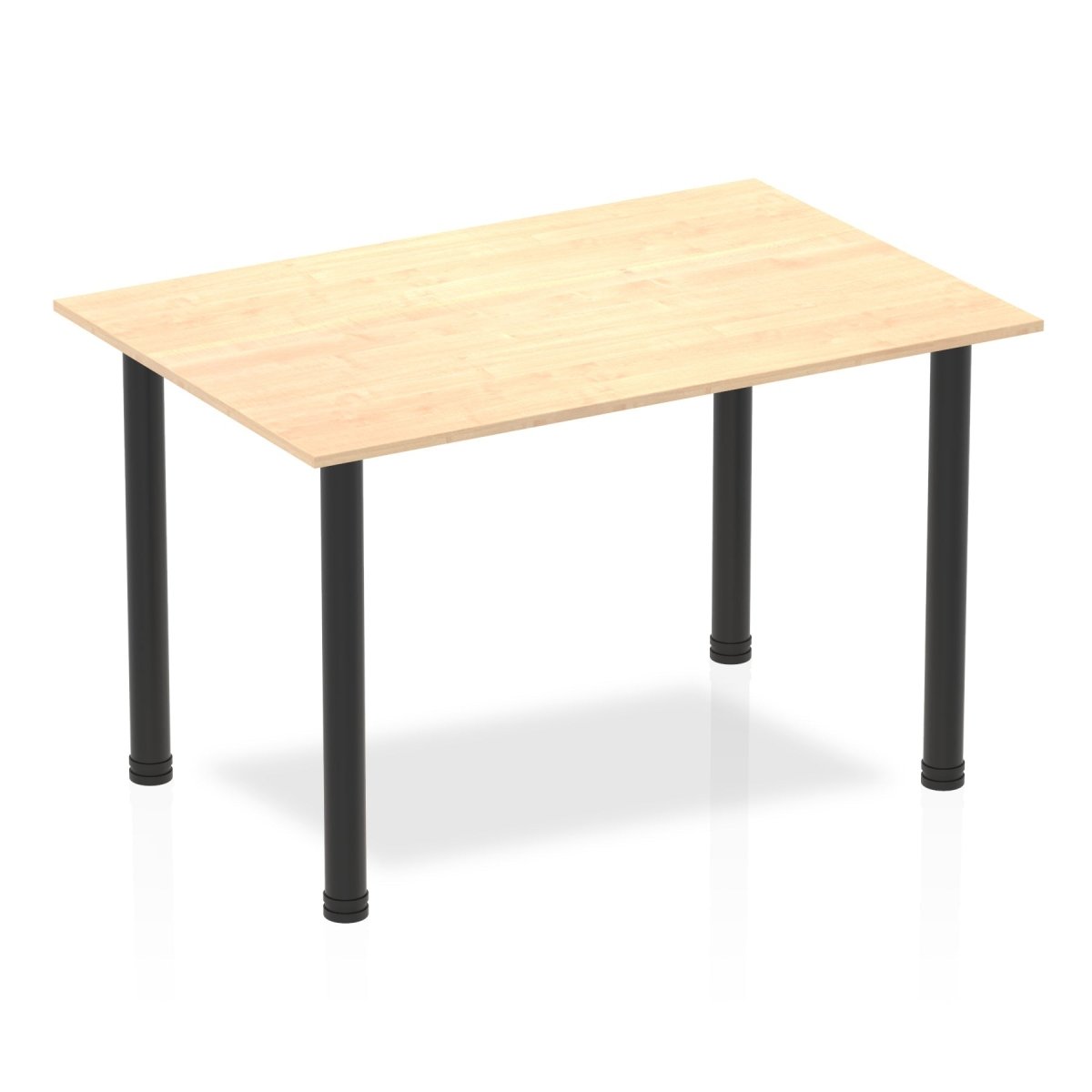 Office furniture impulse-120cm-straight-table-with-post-leg Dynamic  Maple Desk  BlackLeg