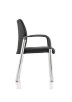 Office furniture academy-visitor-chair Dynamic  Black  No Arms Black Fabric