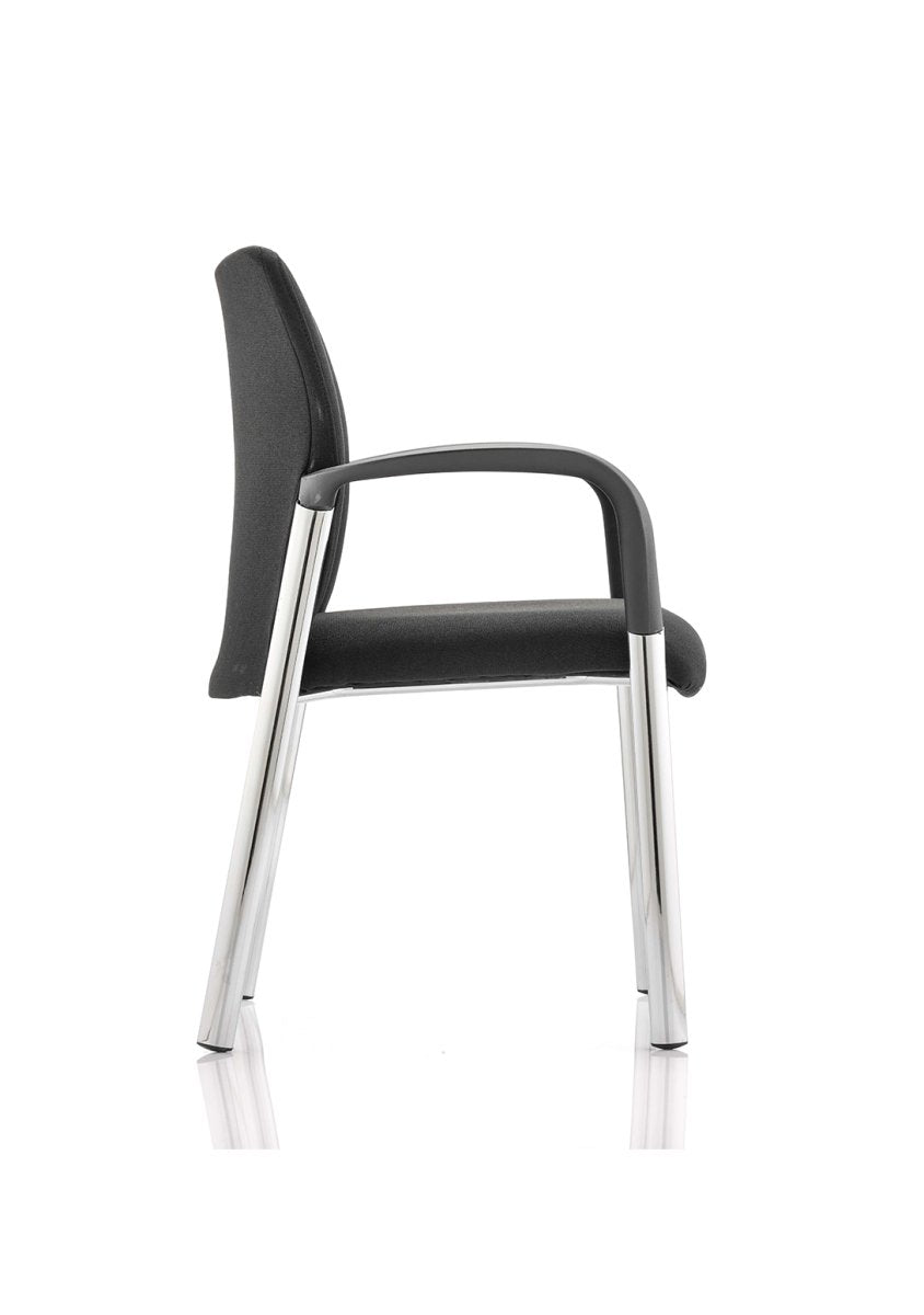 Office furniture academy-visitor-chair Dynamic  Black  No Arms Black Fabric