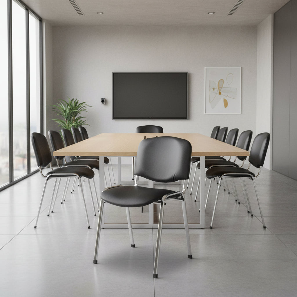 Office furniture iso-stacking-chair Dynamic  Bespoke Ginseng Chilli Colour Black 