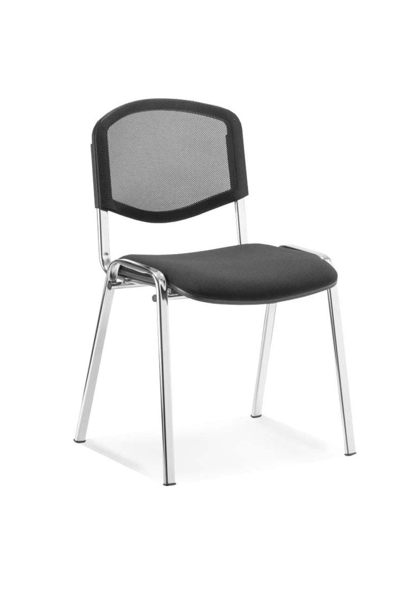 Office furniture iso-stacking-chair Dynamic  Black Colour Chrome 