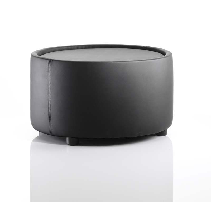 Office furniture neo-round-table Dynamic  Black Leather   